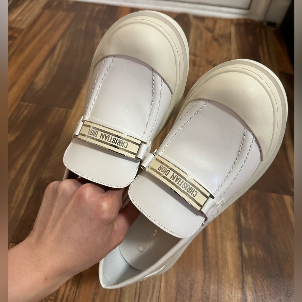 Dior White Cream Loafers - Picture 6 of 6